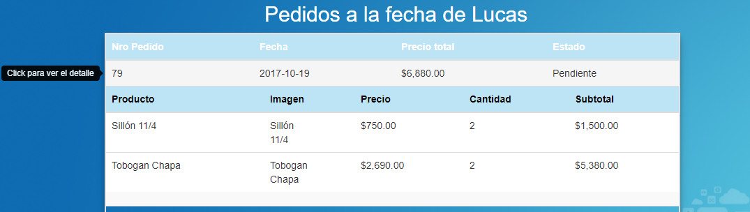 Ver Pedidos - Paso 2